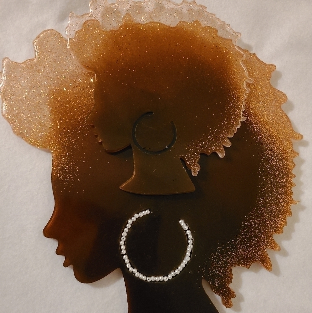 AFRO Girl Tray and Coaster - Picture 1 of 4